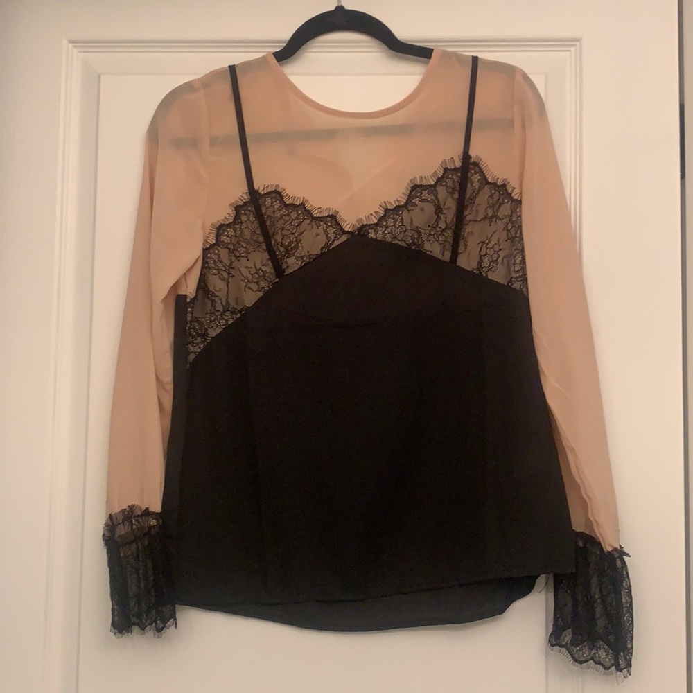Eyelash Lace Cami Blouse
